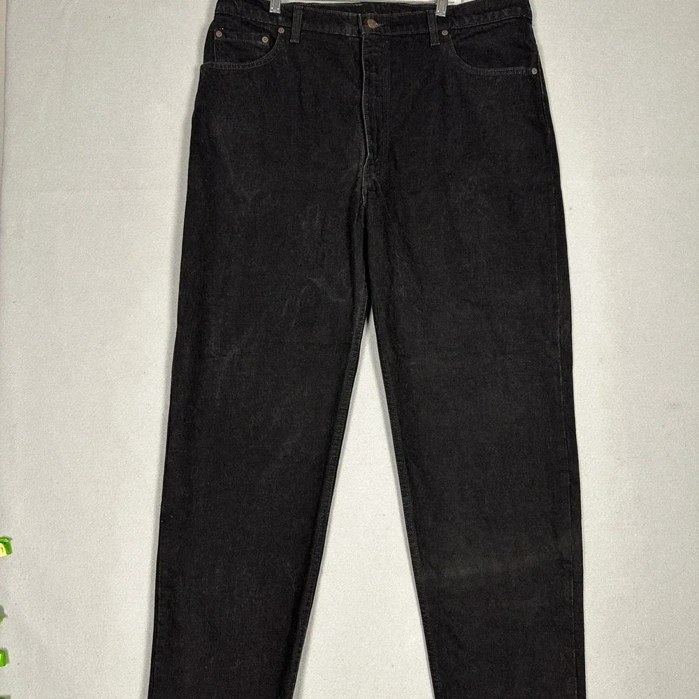 Levi 550 Jeans Mens 42X32 Black Relaxed Fit Tapered Leg Denim Made In Canada